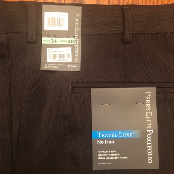 Perry Ellis Portfolio Travel Luxe Dress Pants - Picture 2 of 7